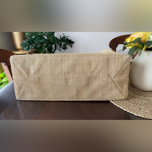 PRADA Raffia Logo Tote Bag. - Picture 5 of 15